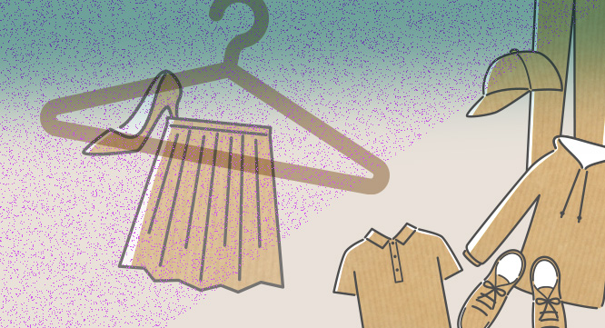 Gemeinschaft und Tausch gebrauchter Bekleidung